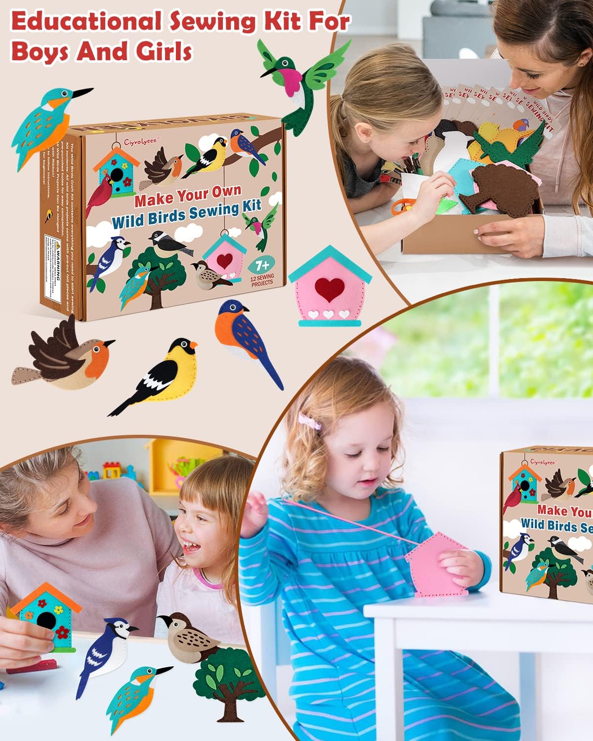 CiyvoLyeen finished bird decorations brighten rooms and nurseries.