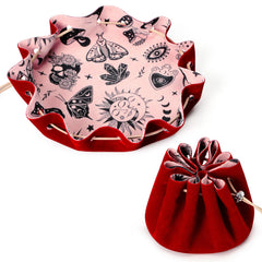 CiyvoLyeen red dice tray patterns evoke magic for immersive gameplay