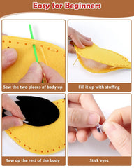 CiyvoLyeen safe scissors and needles for kid-friendly crafts.