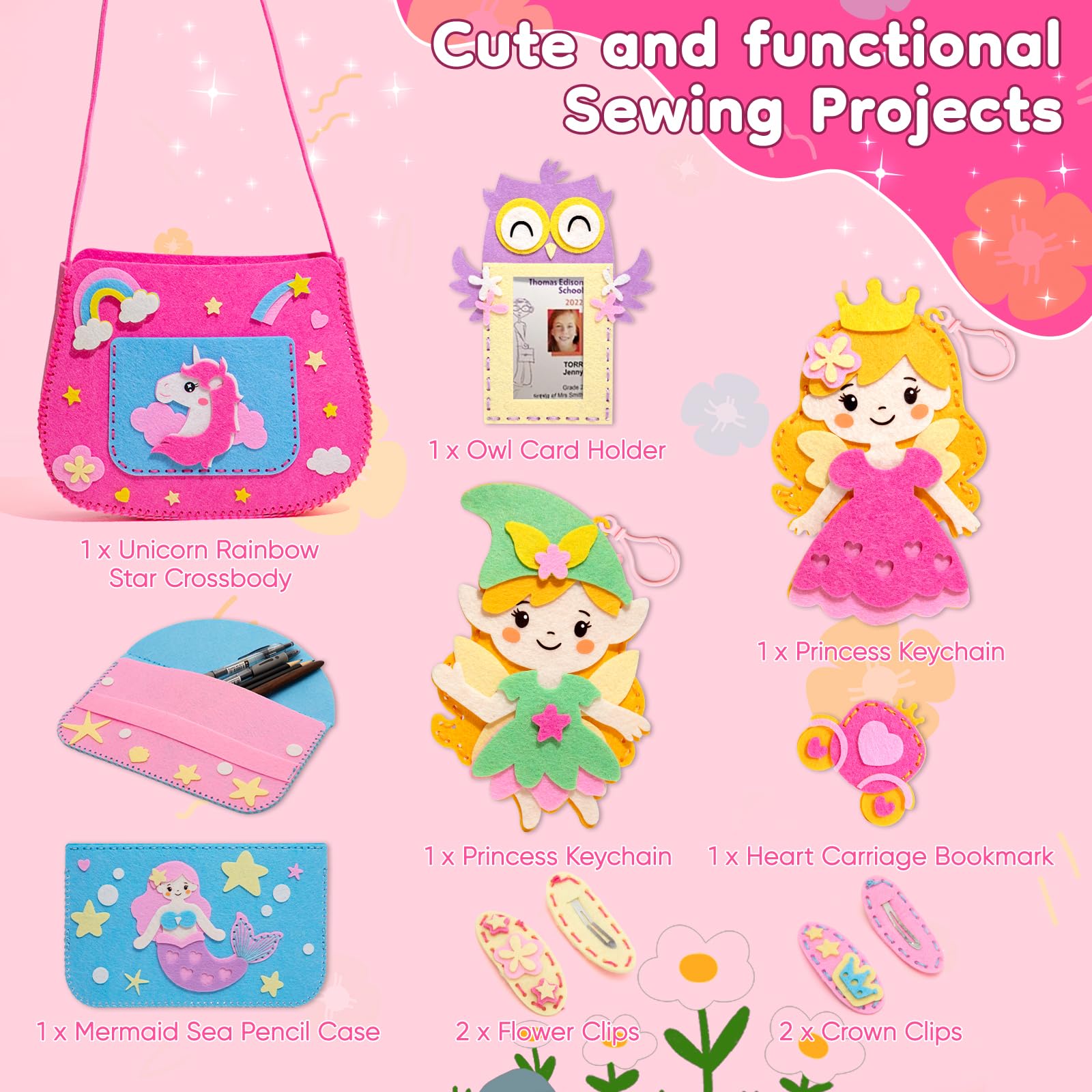 CiyvoLyeen safety accessories with blunt scissors for safe kid sewing activities.