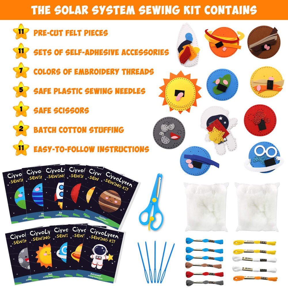 CiyvoLyeen space sewing kit astronaut pattern supports imaginative play