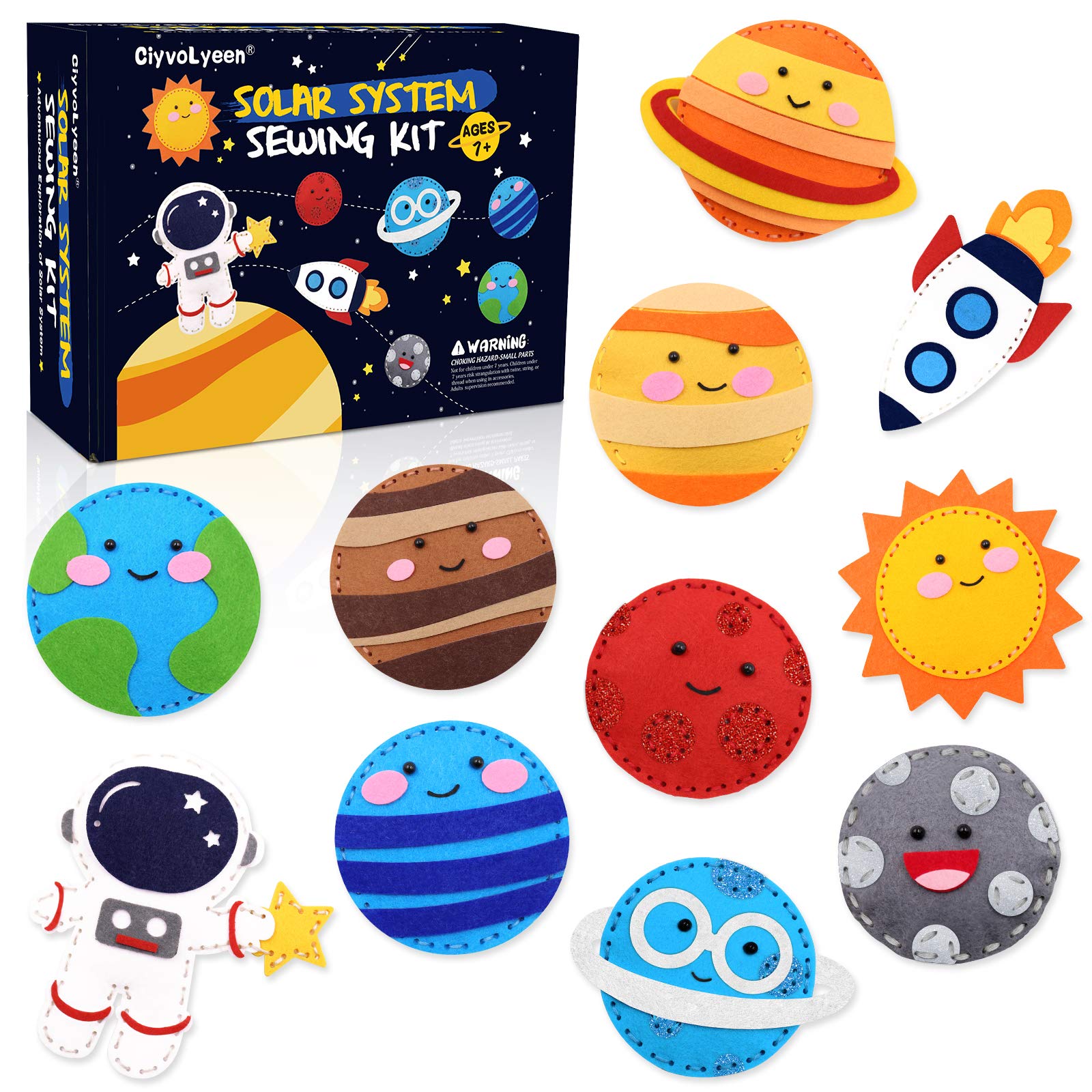 CiyvoLyeen space sewing kit planets ready for kids’ space crafts