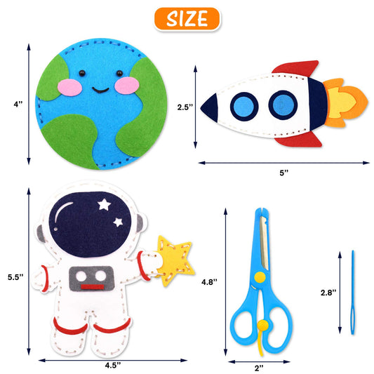 CiyvoLyeen space sewing kit rocket pattern for creative learning