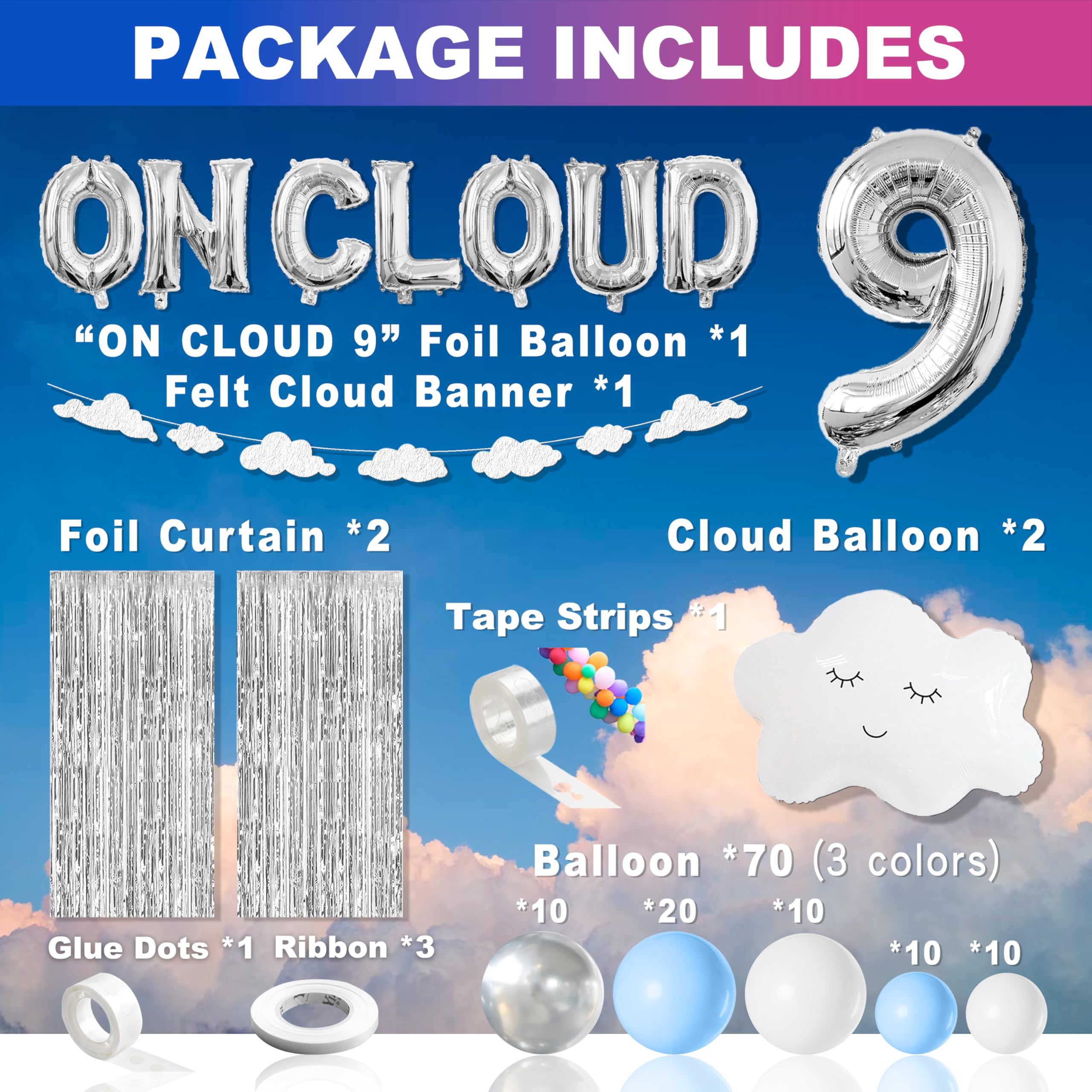 CJDCXY Felt cloud banner complements cloud-themed decor elegantly.