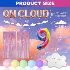 CJDCXY On Cloud 9 silver-blue latex balloons with elegant accents