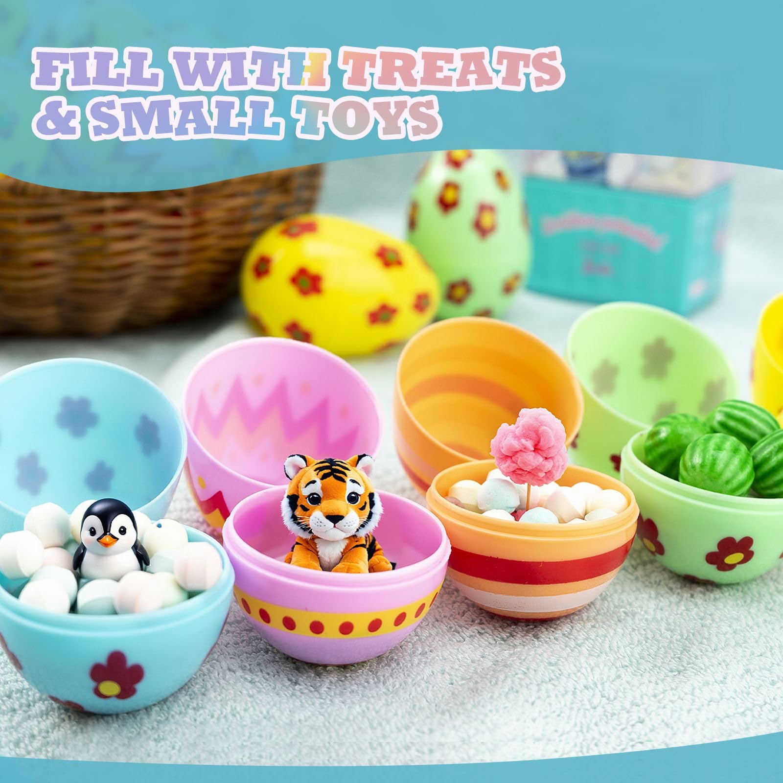CJYGEGE 3-inch jumbo egg with snap-lock design, easy to open.