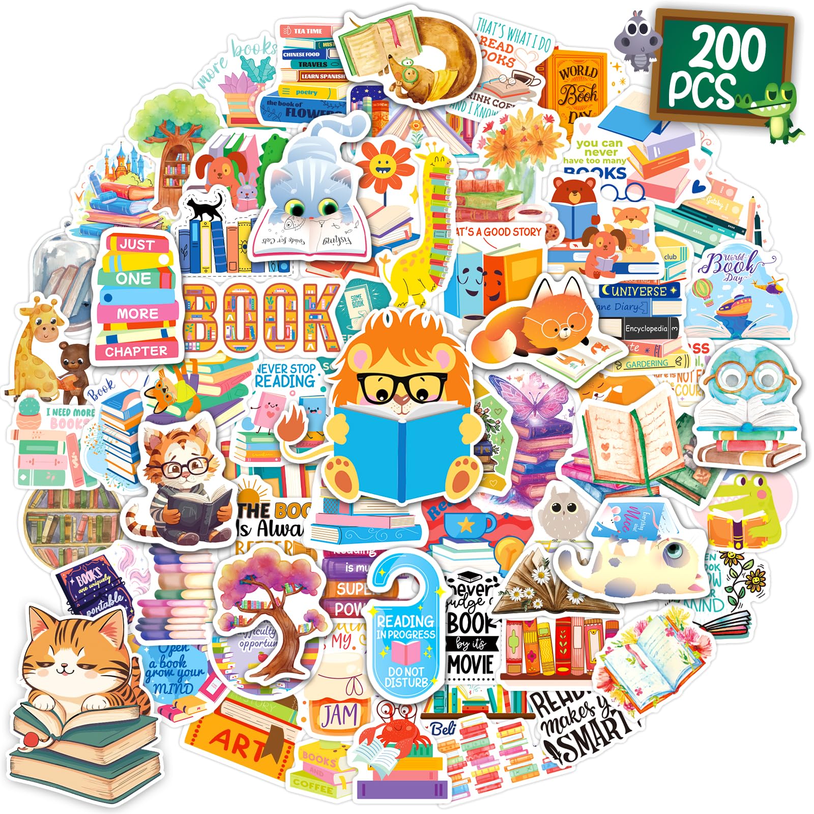 CKXTYNG book stickers collection to personalize books and journals with colorful designs.