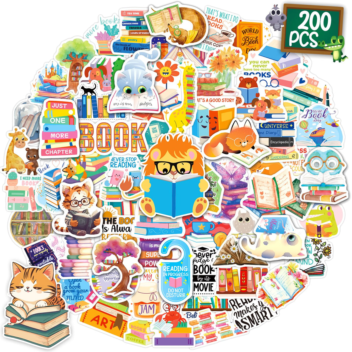 CKXTYNG book stickers collection to personalize books and journals with colorful designs.