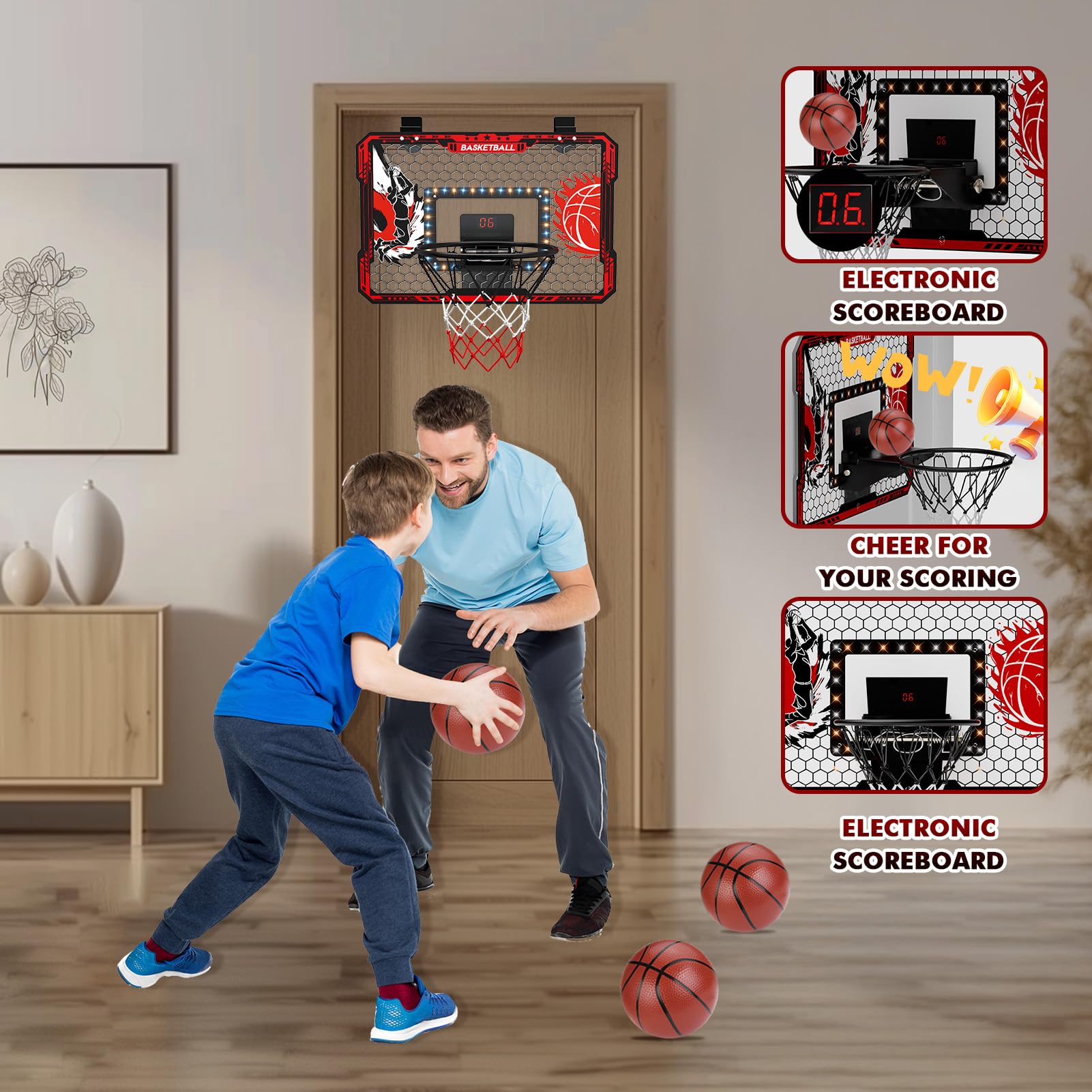 CL FUN breakaway rim delivers authentic dunk action and rebound.