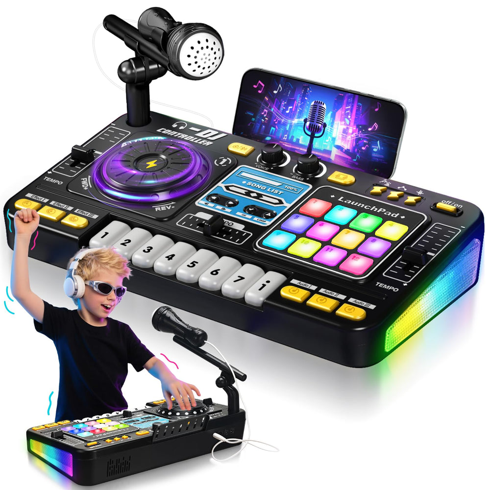 CL FUN DJ Mixer Kids with lights display for interactive play