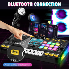 CL FUN DJ Mixer Kids microphone included for karaoke-style fun
