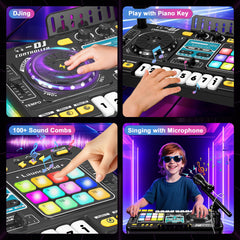 CL FUN DJ Mixer Kids piano keys enable easy tunes and rhythm