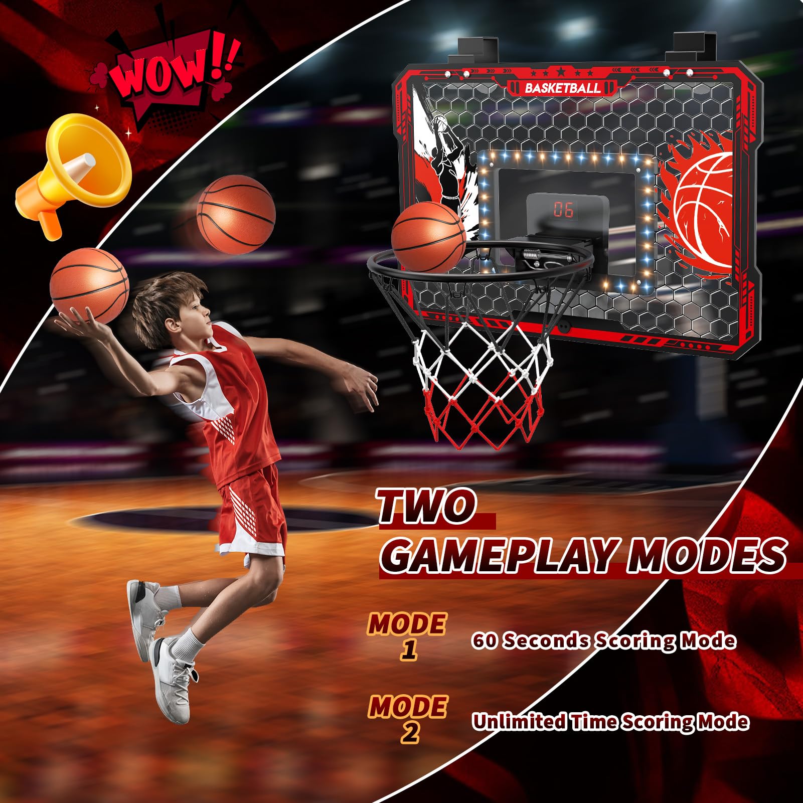 CL FUN foam pads protect surfaces during shots and rebounds.