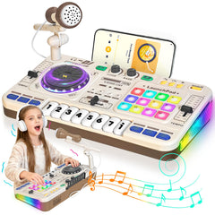 CL FUN Toddler DJ Mixing Table with vibrant lights for imaginative play.