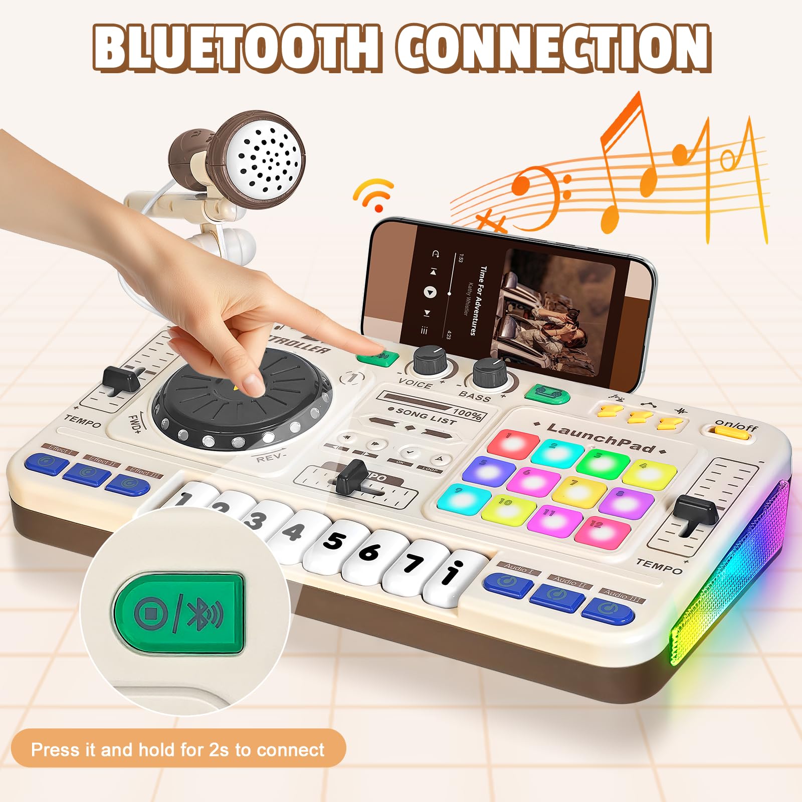 CL FUN sheet music stand supports simple tunes during play.