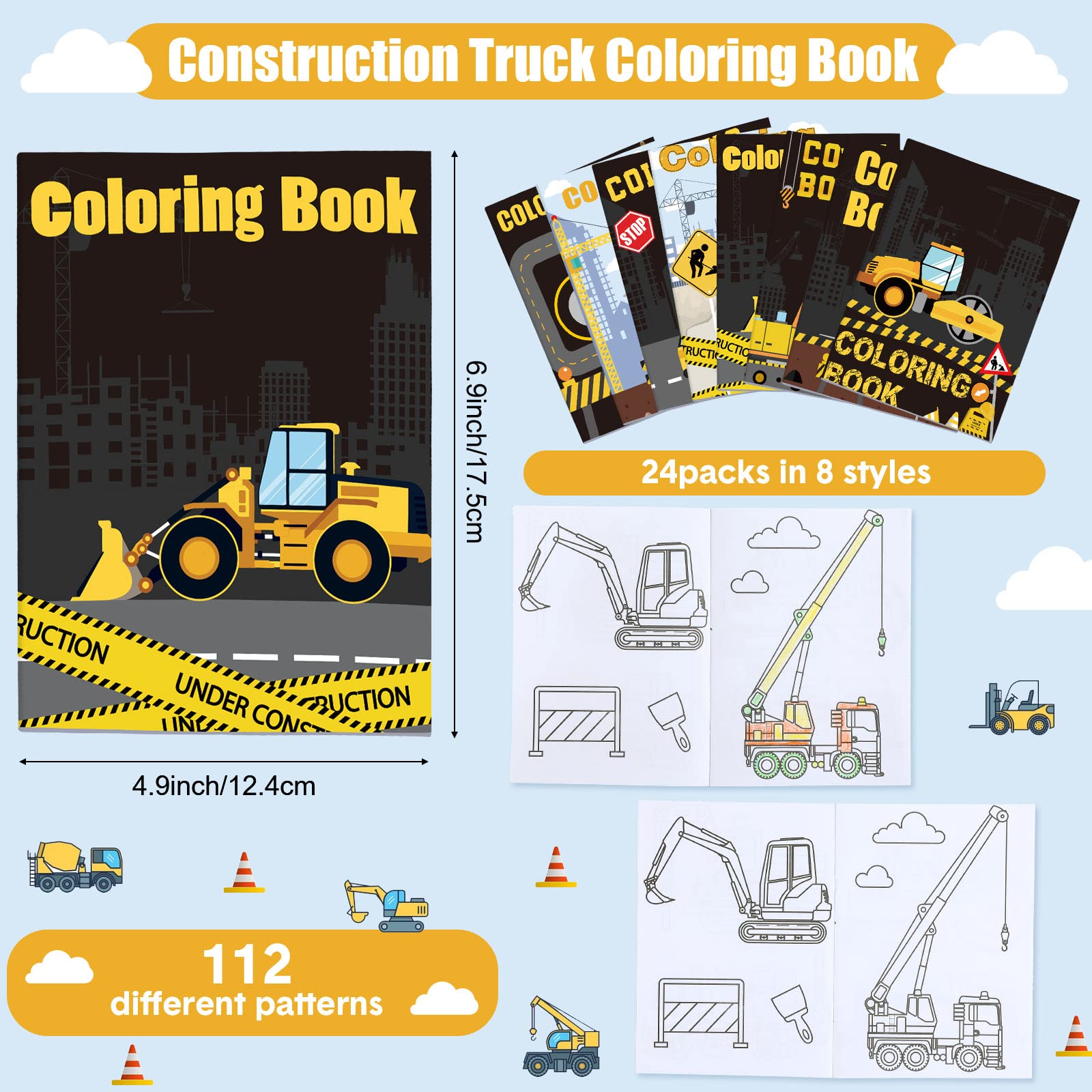 Clabby digger coloring book engages young artists with bold lines and imagination.