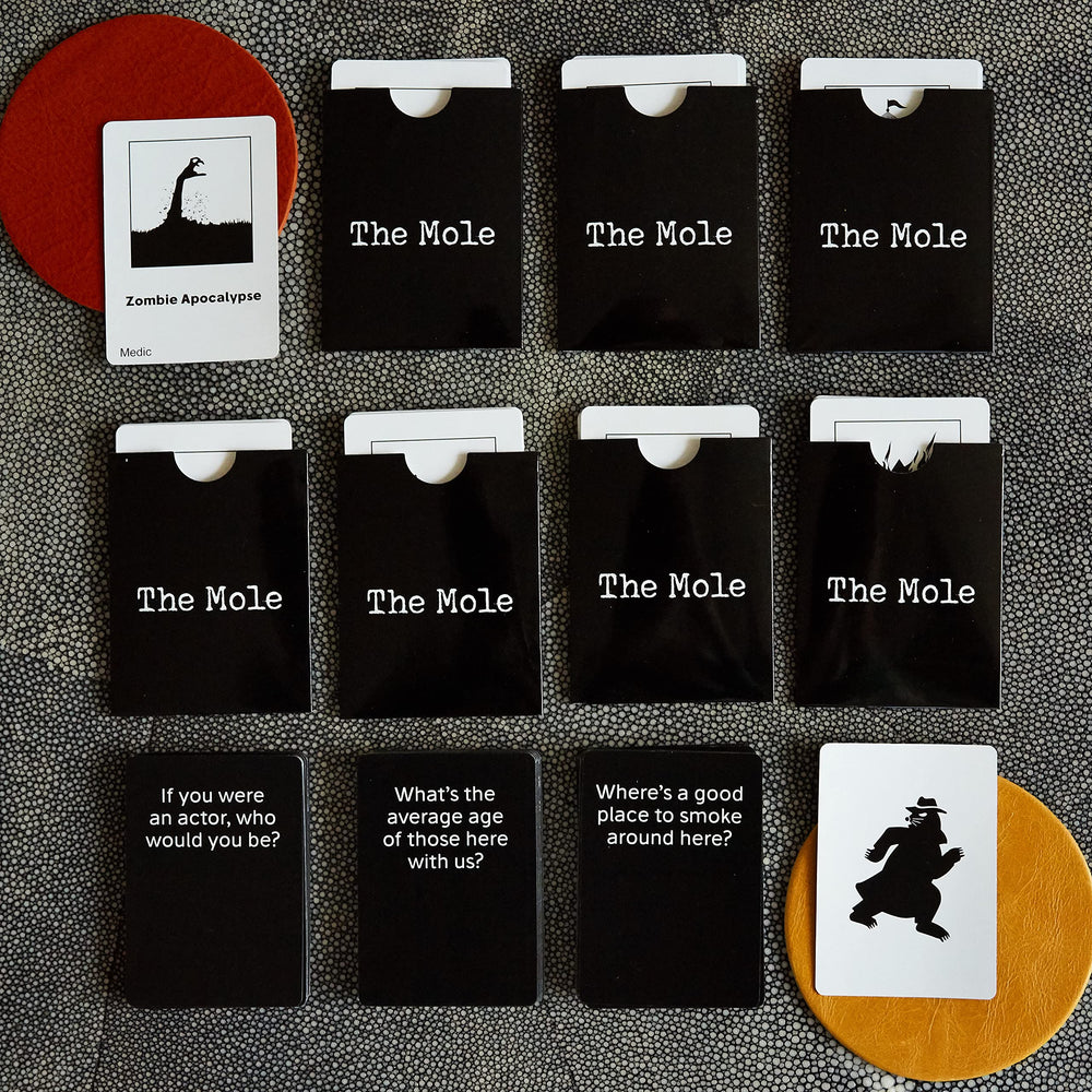 Clarendon Games The Mole is a conversation-based game that sparks laughter and strategy.