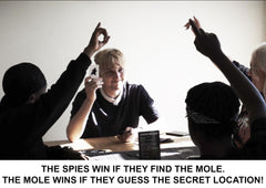 Clarendon Games The Mole rulebook keeps setup simple for 3–8 players.