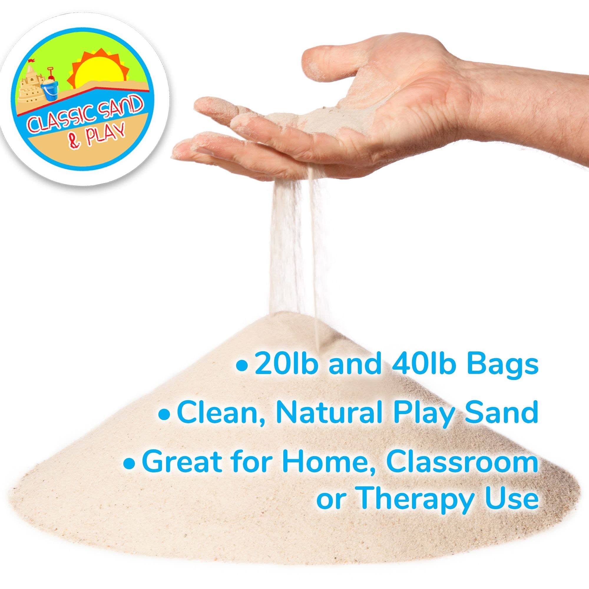 Classic Sand & Play sand demonstrating quick-dry feature for reuse