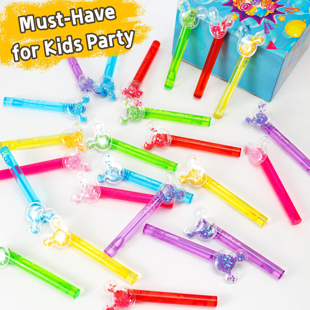 24PCS Bubble Wands spark party fun and easy sharing among children.