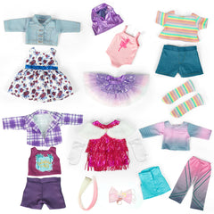 Clbaby 18-inch doll dress set dress 2 offers versatile wardrobe options for daily adventures