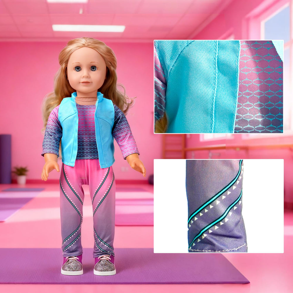 Clbaby 18-inch doll sporty tracksuit supports active role-play and street-style vibes