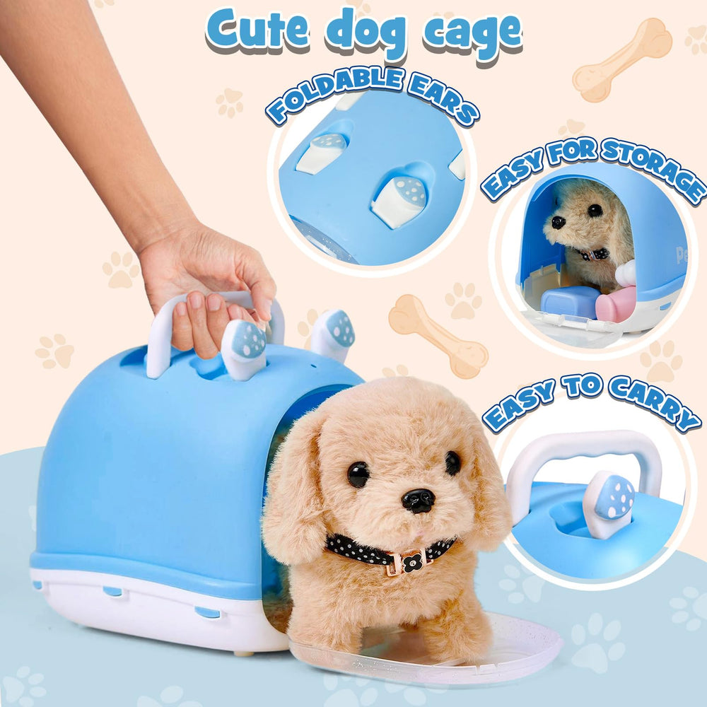 Cleboen grooming kit with comb, shampoo, and accessories for pretend grooming.