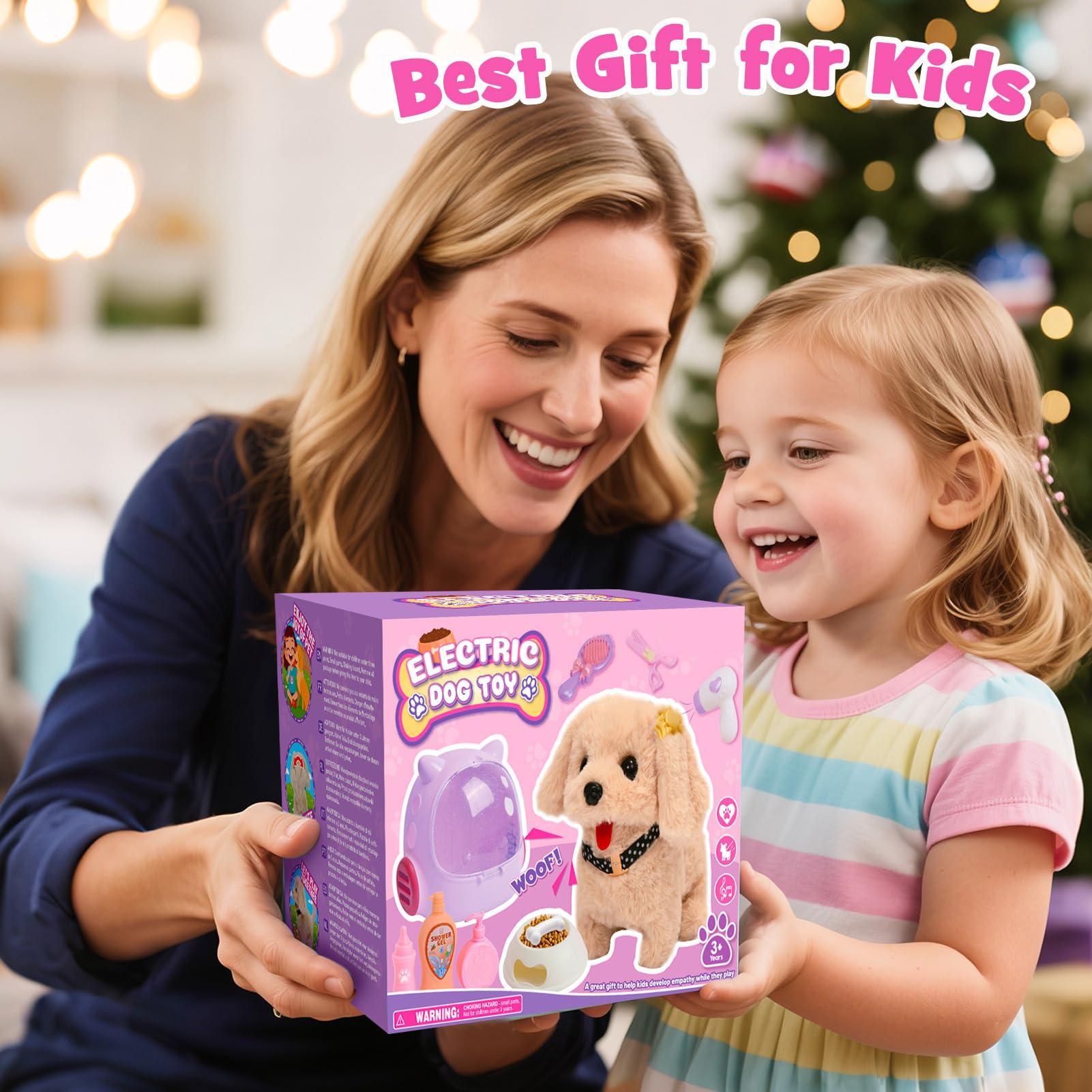Cleboen gift-box puppy playset makes a delightful gift for any occasion.