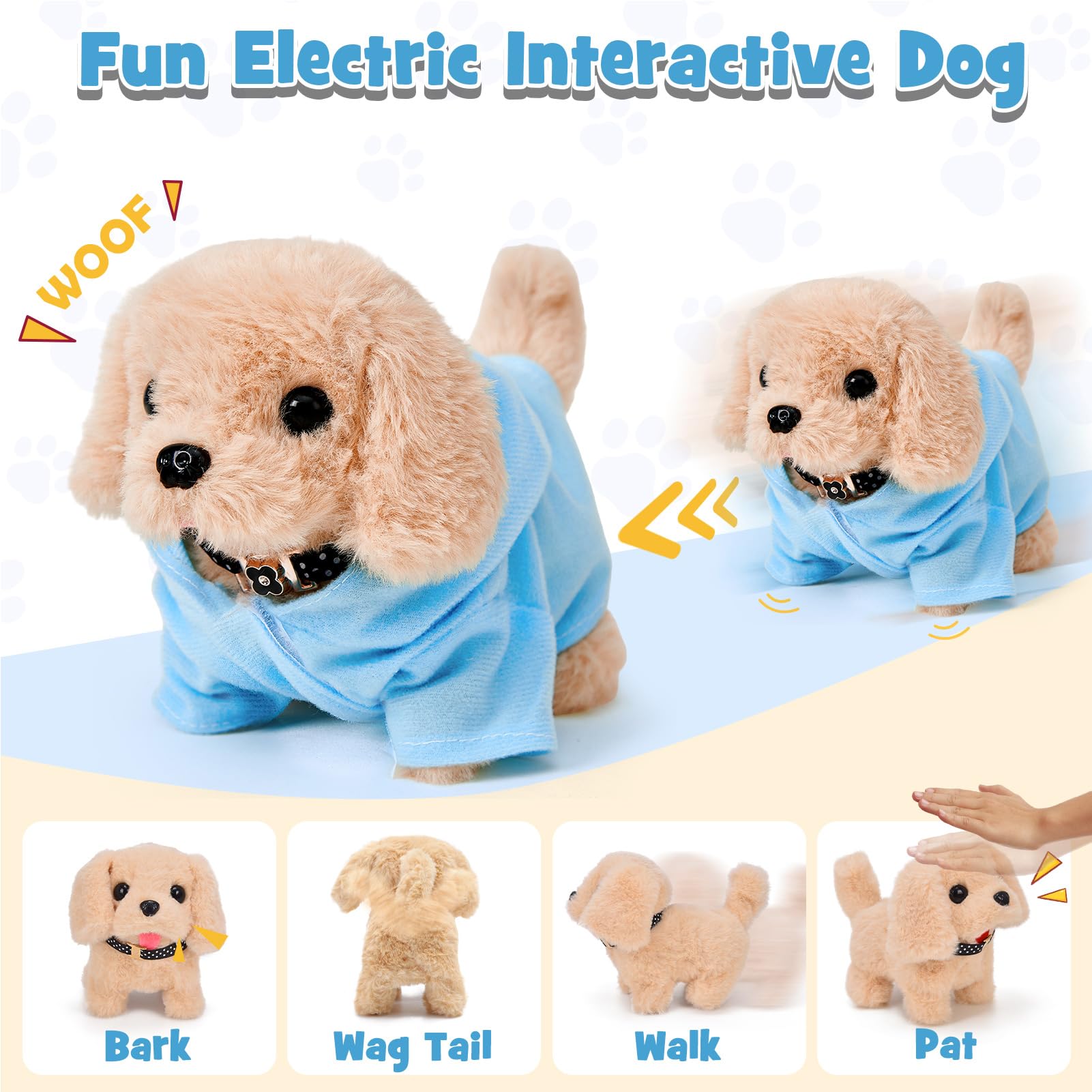 Cleboen puppy accessories include bowl and bone to enrich care routines.