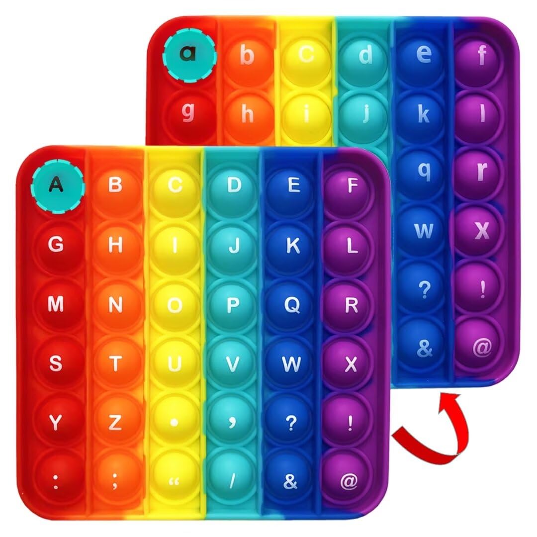 CleCoCenCir Alphabet Popper uppercase side for letter recognition and tactile learning.