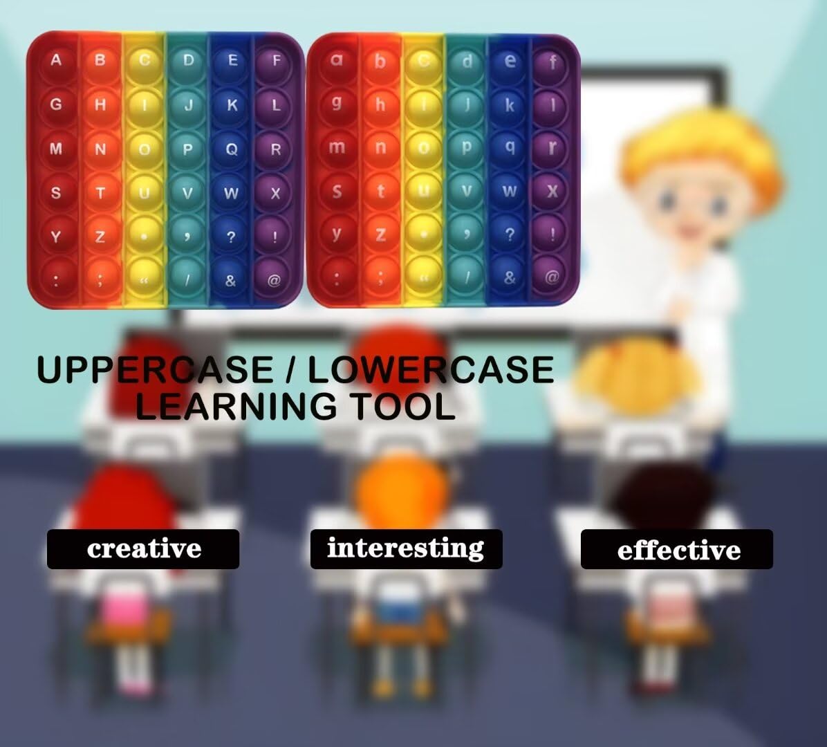 CleCoCenCir Alphabet Popper in a preschool Montessori setup for letter exploration.