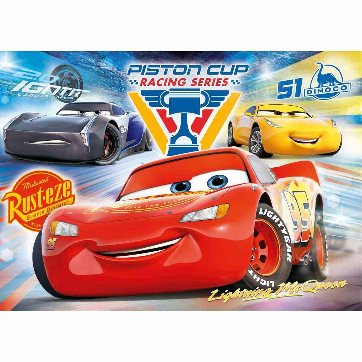 Clementoni 27072 puzzle shows vibrant colors and cars scene, supporting focus and manual skills