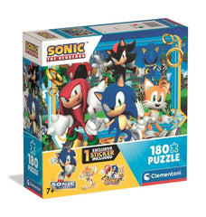 Clementoni 29799 puzzle with Sonic characters; sticker included for imaginative play