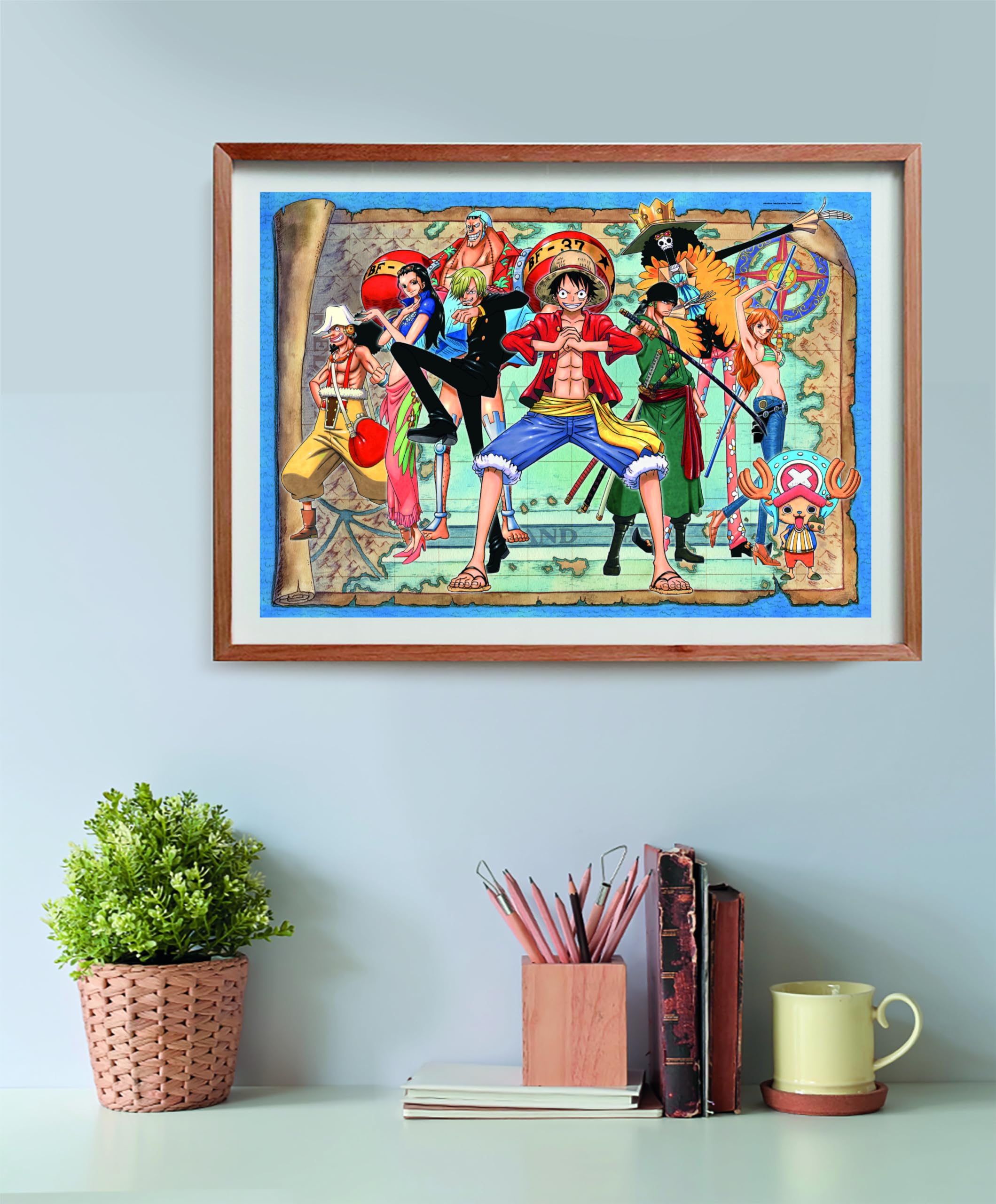 Clementoni Anime One 500-piece puzzle laid out on table for a satisfying finish.