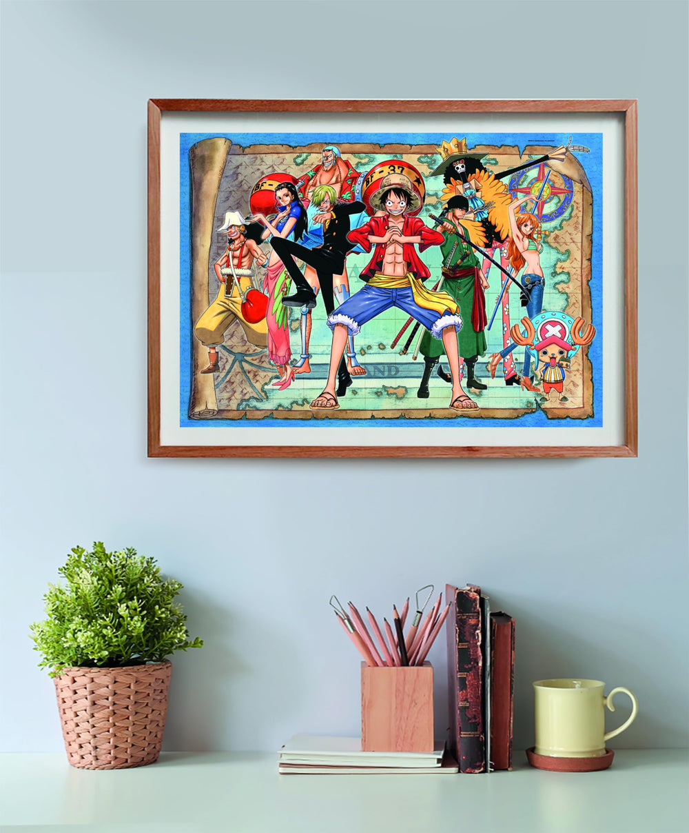 Clementoni Anime One 500-piece puzzle laid out on table for a satisfying finish.