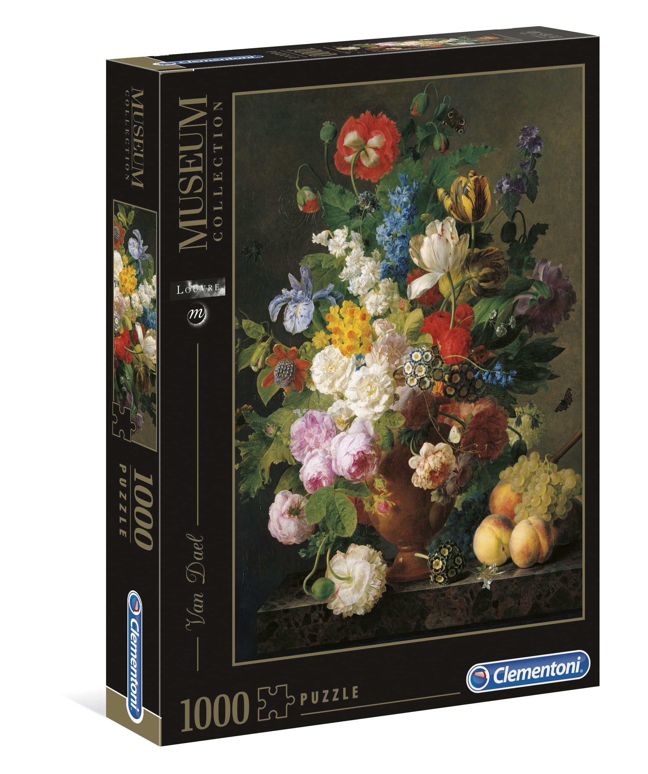 Clementoni Bowl of Flowers puzzle image 1: vibrant colors for a calming family activity.