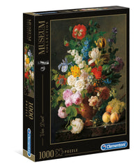 Clementoni Bowl of Flowers puzzle image 1: vibrant colors for a calming family activity.