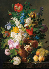 Clementoni Bowl of Flowers puzzle image 4: smooth finish reveals depth and color.