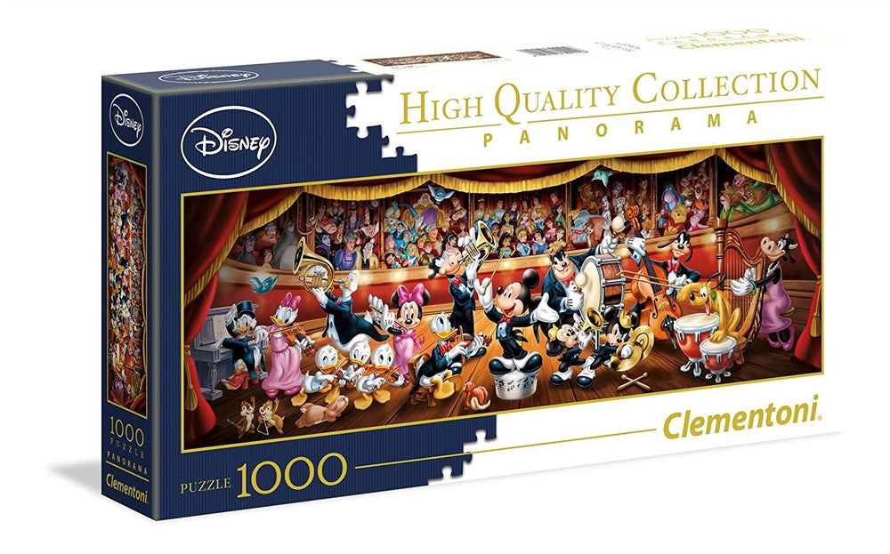 Clementoni Disney Orchestra puzzle close-up with detailed artwork for relaxing evenings.