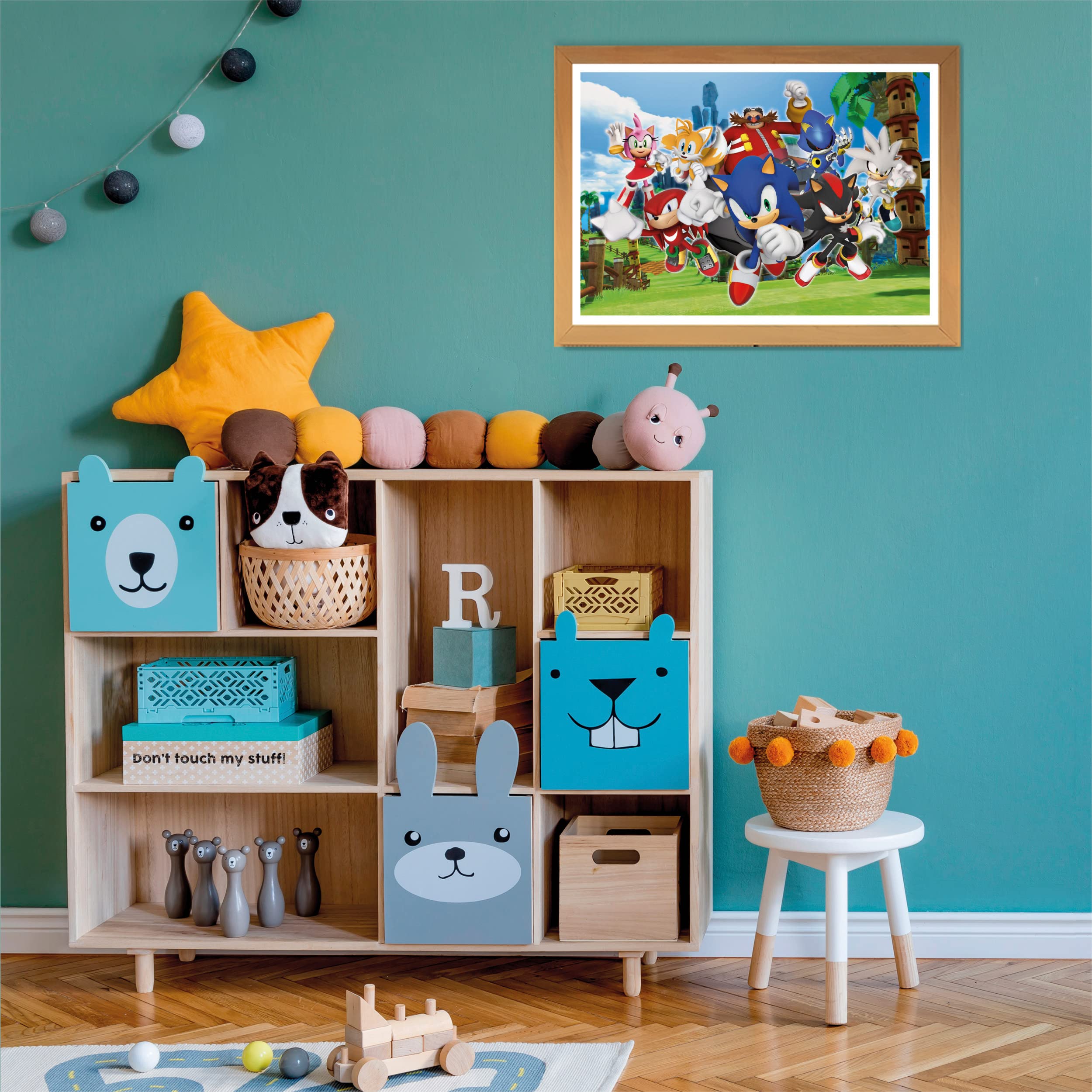 Eco-friendly recycled materials used in puzzle components.