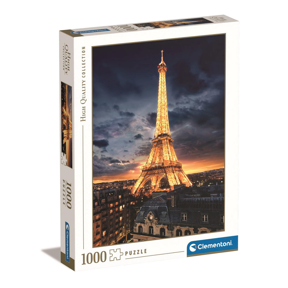 Clementoni Eiffel Tower puzzle 1000 pieces with crisp image quality for immersive solving