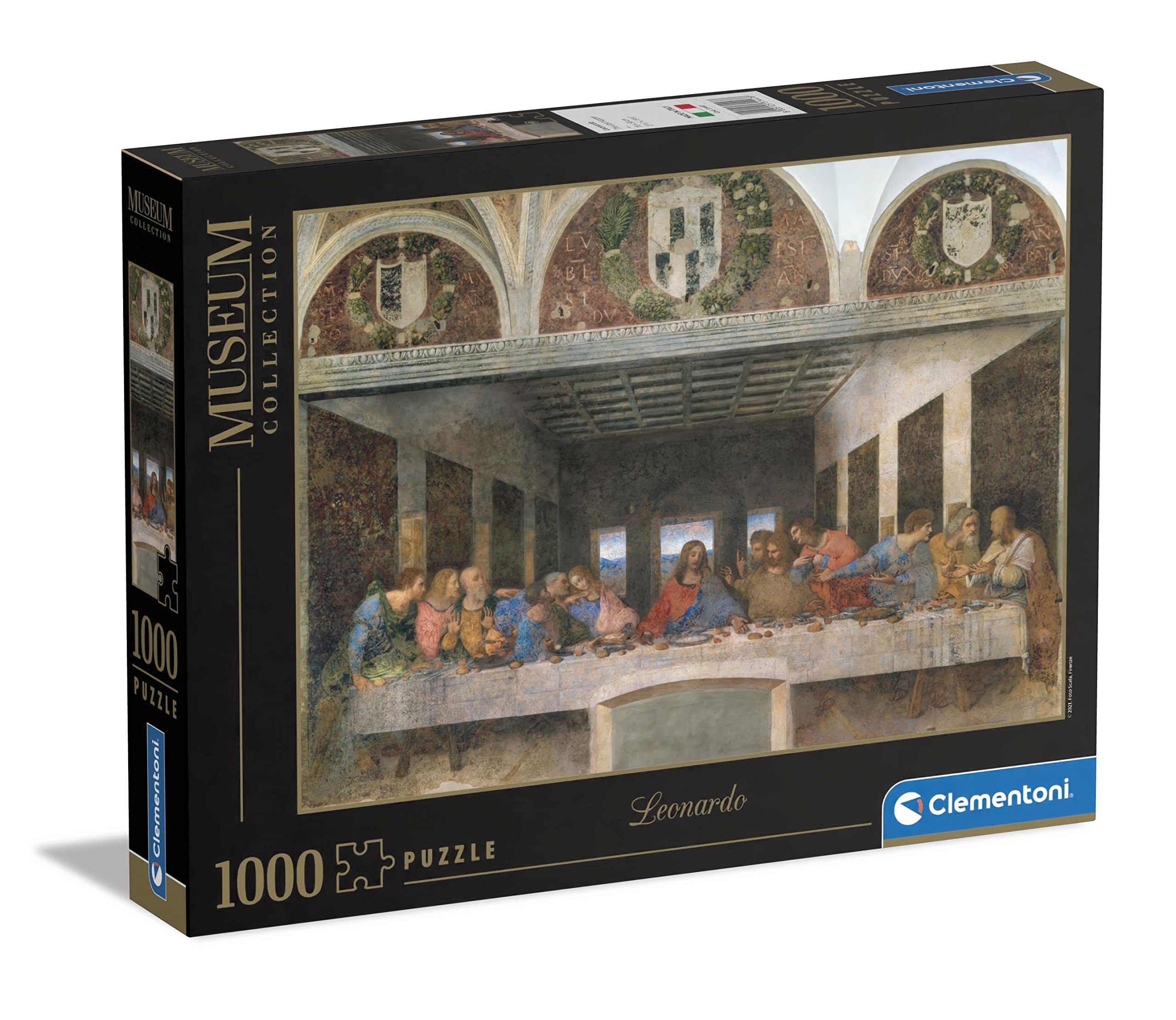 Clementoni Leonardo Last Supper puzzle 1000 pieces shows vibrant colors and detail.