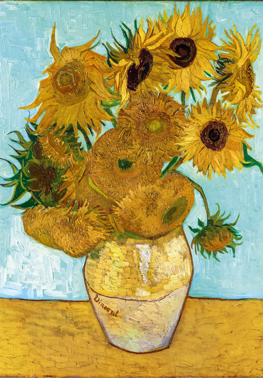 Clementoni Van Gogh Girasoli close-up showing interlocks for a smooth build.