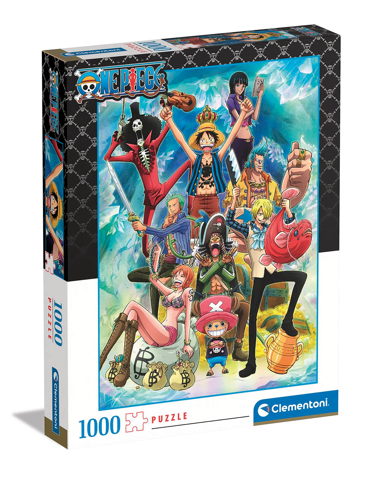 Clementoni One Piece anime puzzle laid out on table for relaxing, immersive play.