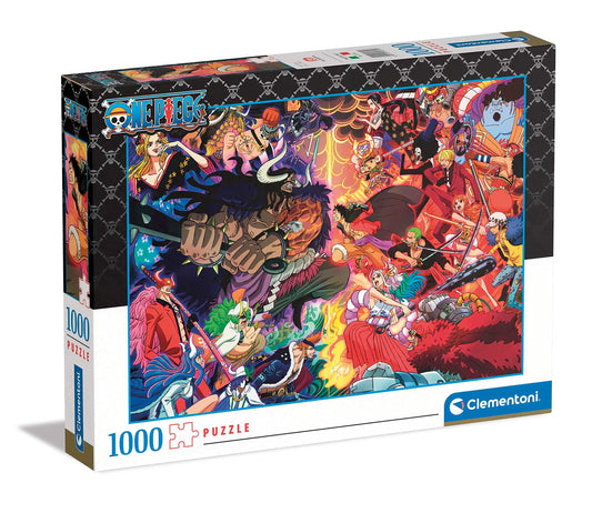 Clementoni One Piece puzzle cover art with vibrant colors for focused evenings