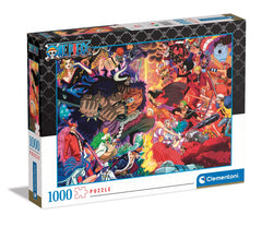 Clementoni One Piece puzzle cover art with vibrant colors for focused evenings