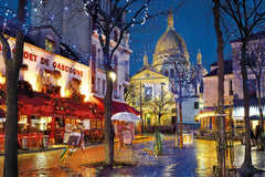 Clementoni Paris Montmartre puzzle close-up pieces show crisp printing and fine detail.