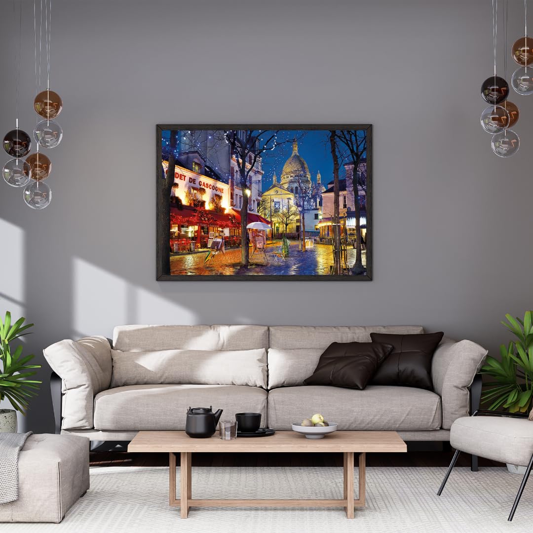 Clementoni Paris Montmartre puzzle final image reveal for a satisfying evening activity.