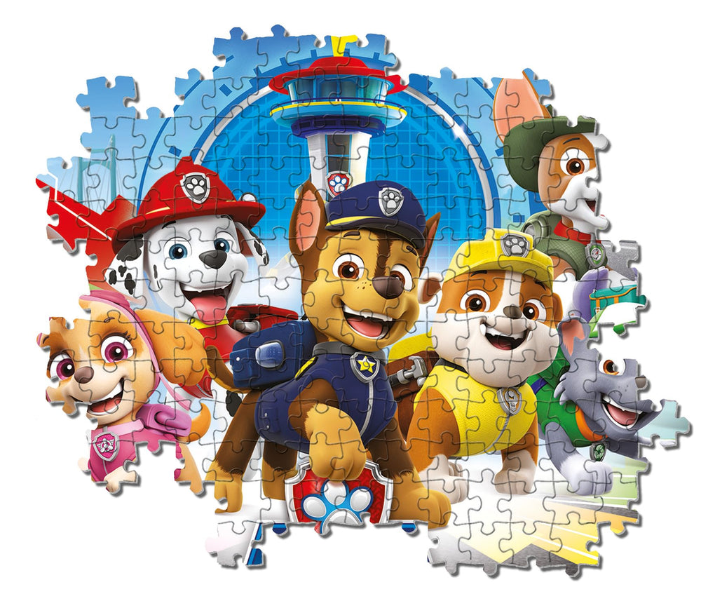 Clementoni eco-friendly materials Paw Patrol puzzle supports sustainable play.