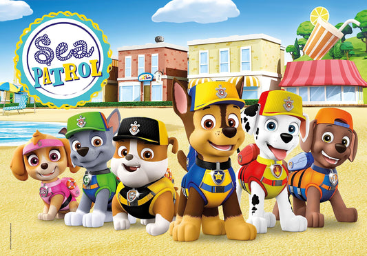 Bright colors and glossy finish engage kids during the Paw Patrol puzzle play.